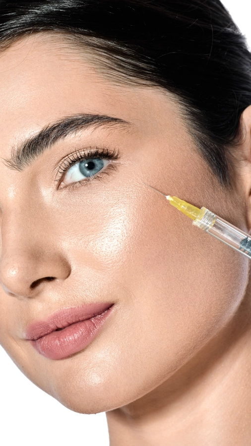 photo of woman receiving an injection of restylane